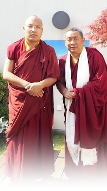 Gyalwa Karmapa and Lama Tsewang